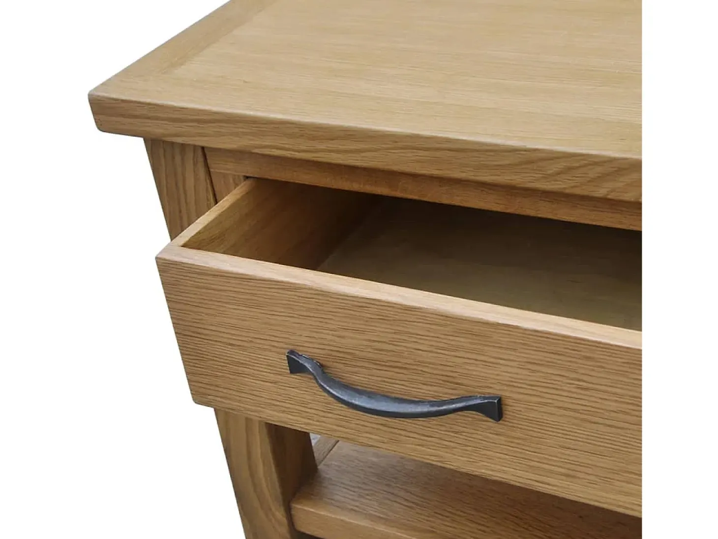 Mesa de centro de madera maciza de roble 88x53x45 cm