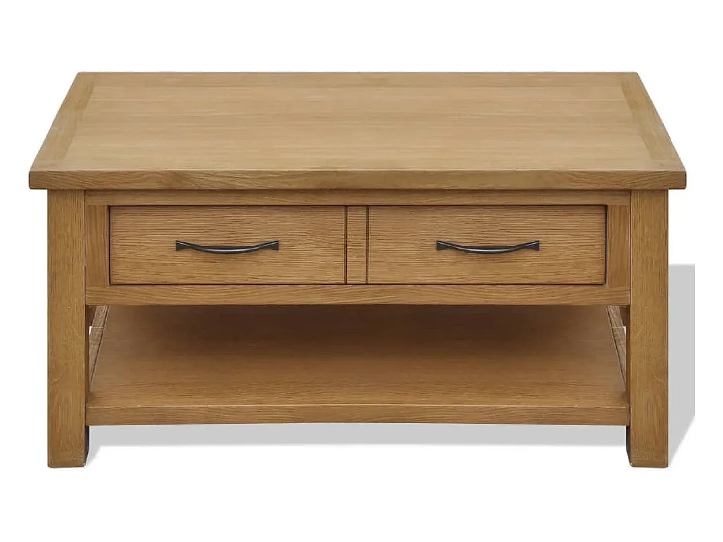 Mesa de centro de madera maciza de roble 88x53x45 cm