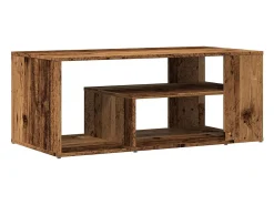 Mesa de centro de madera contrachapada envejecida 100x50x40 cm