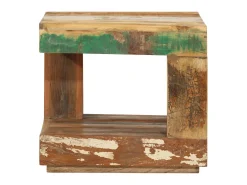 Mesa de centro de madera maciza reciclada 45x45x40 cm ES18712