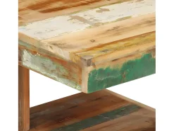 Mesa de centro de madera maciza reciclada 45x45x40 cm ES18712