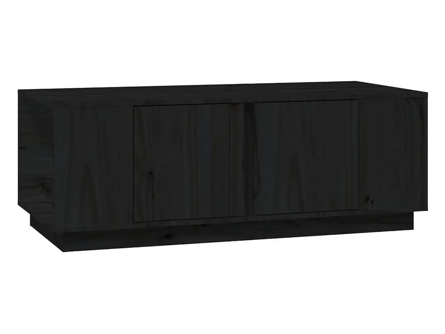 Mesa de centro de madera maciza de pino negro 110x50x40 cm