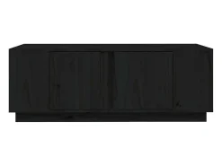 Mesa de centro de madera maciza de pino negro 110x50x40 cm