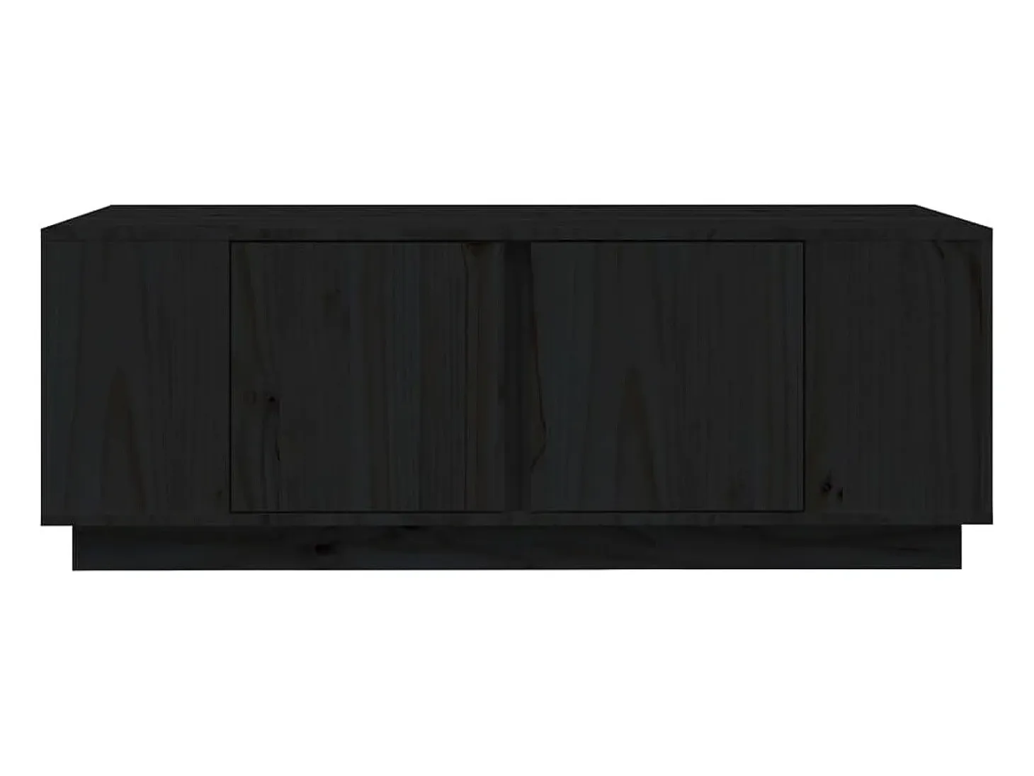 Mesa de centro de madera maciza de pino negro 110x50x40 cm