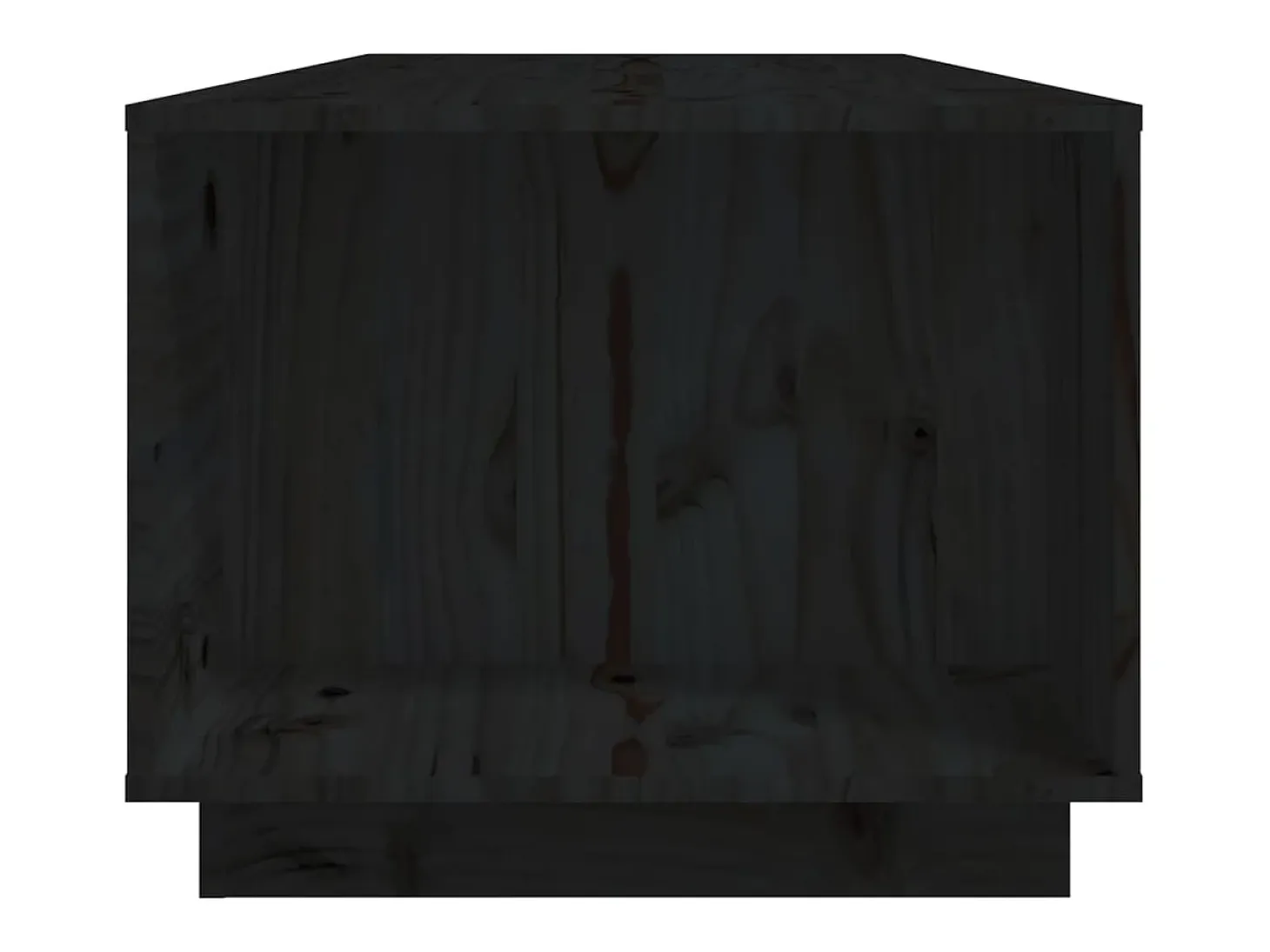 Mesa de centro de madera maciza de pino negro 110x50x40 cm