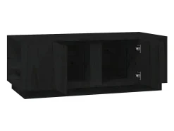 Mesa de centro de madera maciza de pino negro 110x50x40 cm