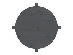 Mesa de centro de madera maciza de pino gris 62,5x45 cm