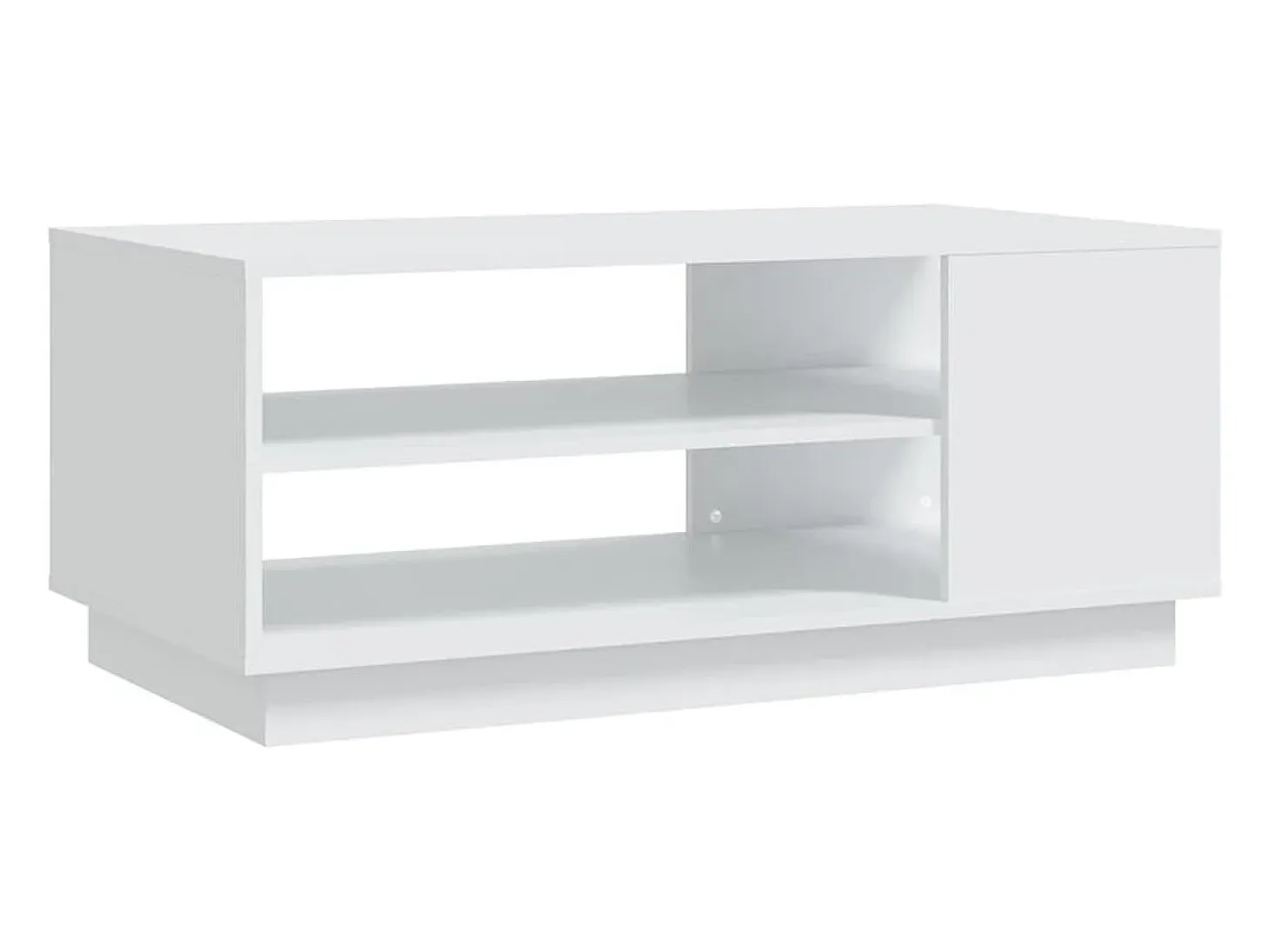Mesa de centro de madera de ingeniería blanca 102x55x43 cm