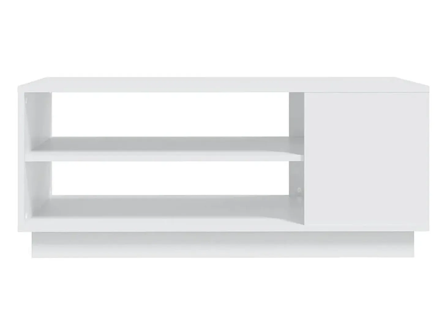 Mesa de centro de madera de ingeniería blanca 102x55x43 cm