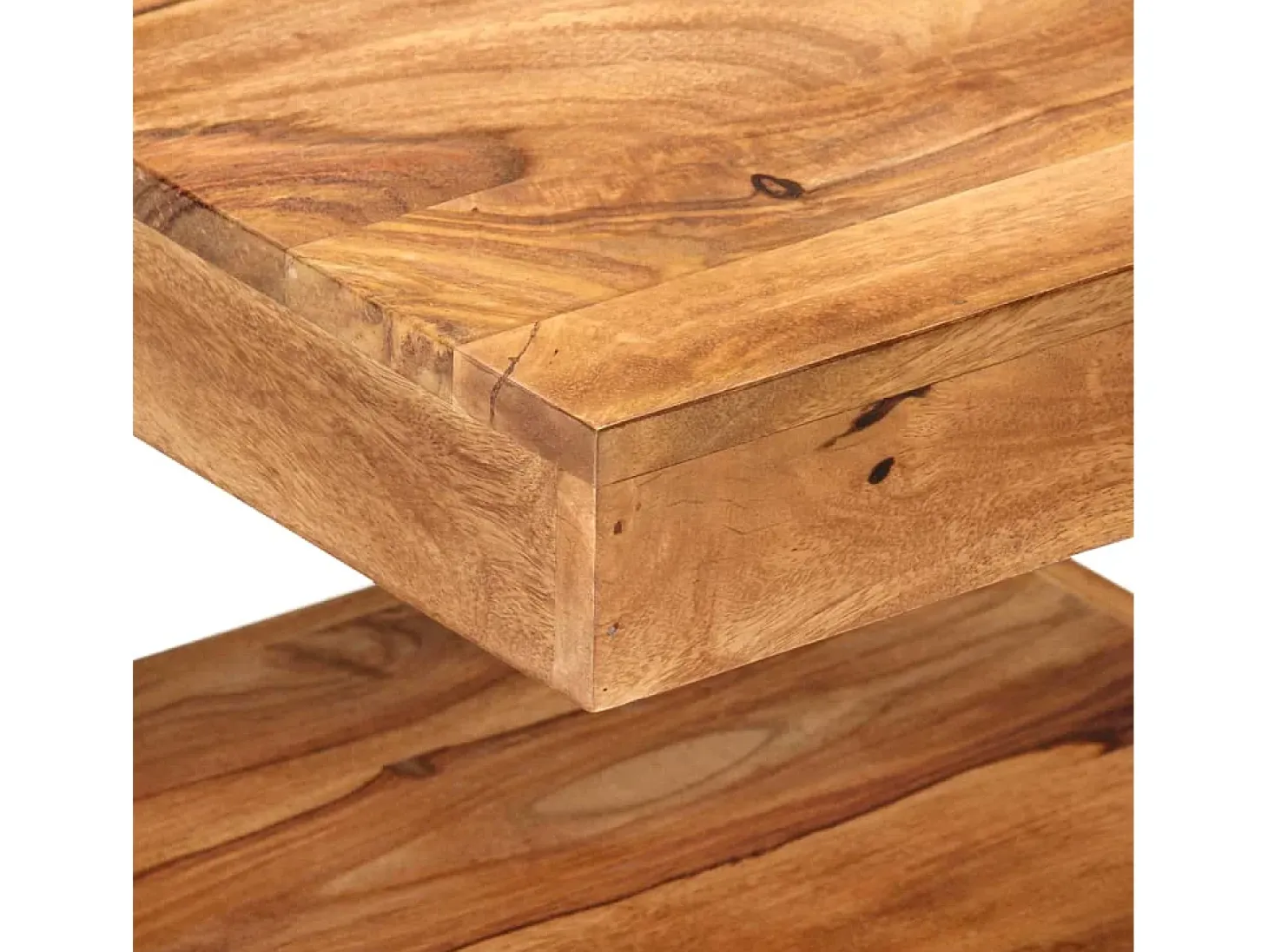 Mesa de centro de madera maciza de acacia 45x45x40 cm ES10916