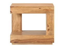 Mesa de centro de madera maciza de acacia 45x45x40 cm ES10916