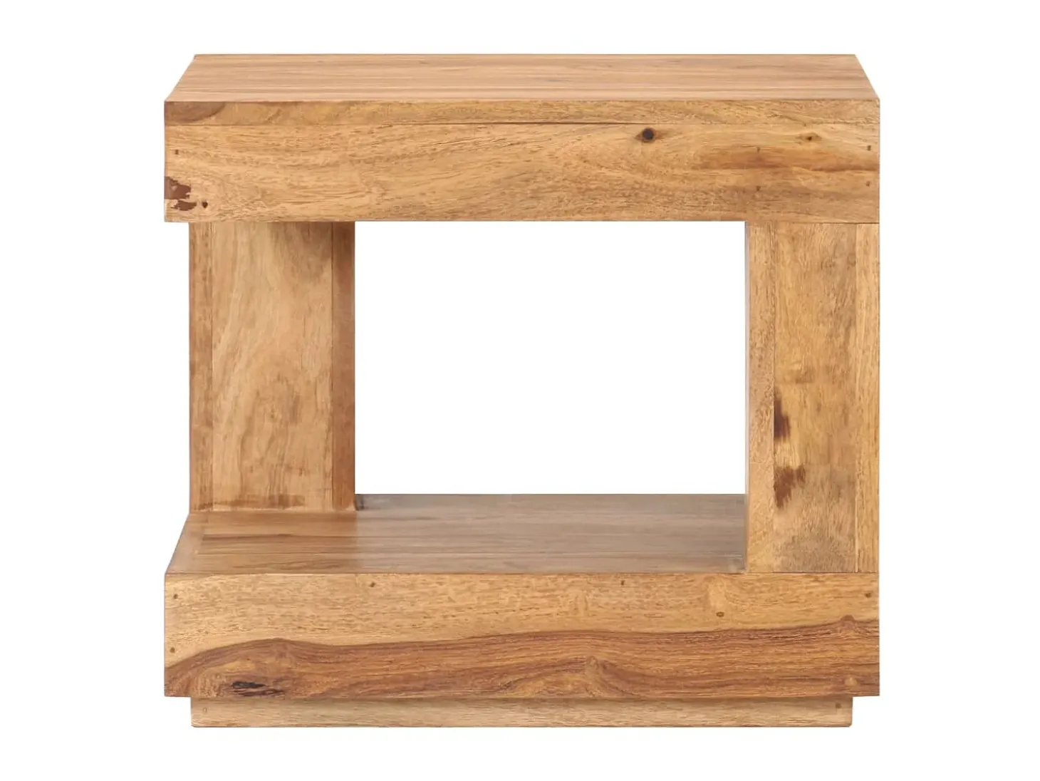 Mesa de centro de madera maciza de acacia 45x45x40 cm ES10916