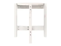 Mesa de centro de madera maciza de pino blanco Ø42,5x45 cm ES90312