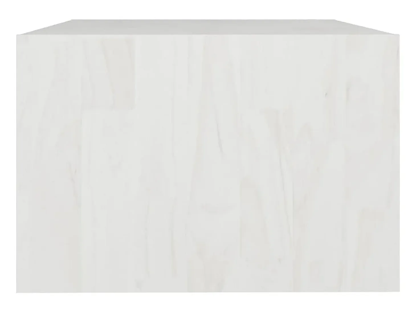 Mesa de centro de madera maciza de pino blanco 75x50x33,5 cm