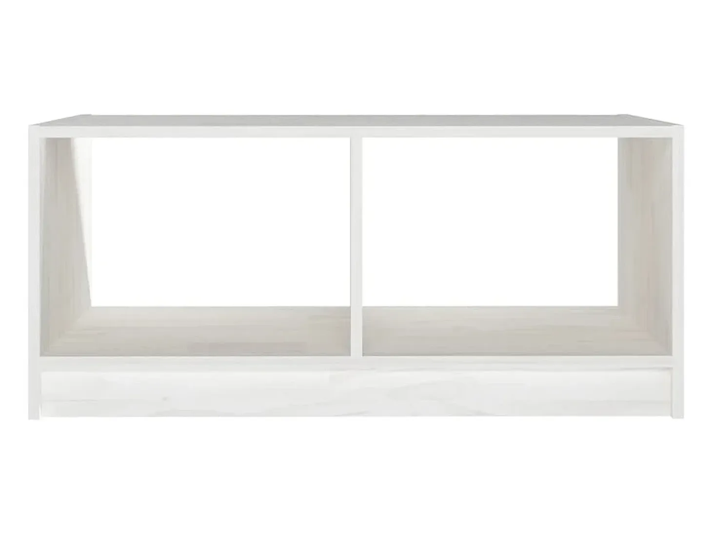 Mesa de centro de madera maciza de pino blanco 75x50x33,5 cm