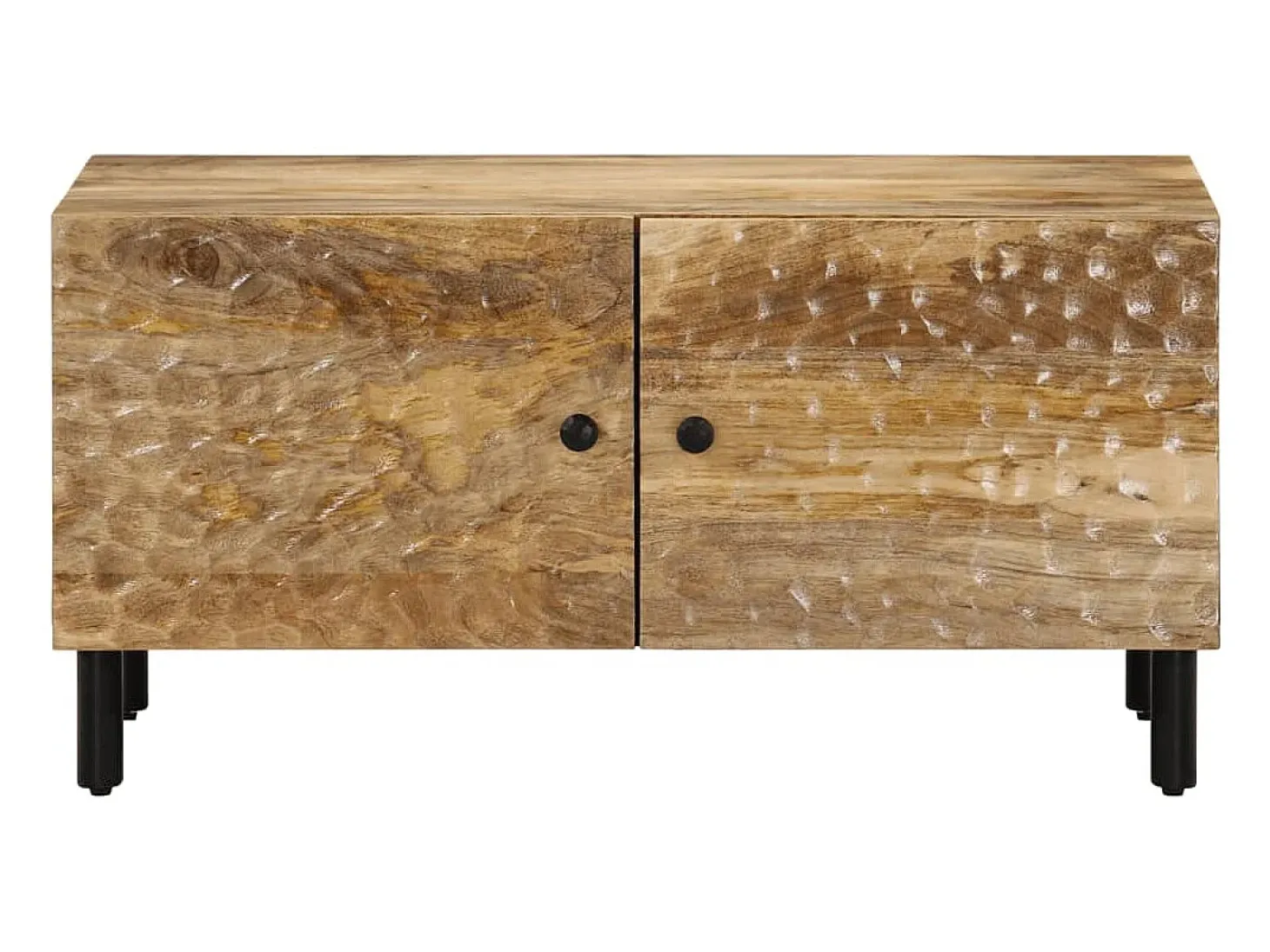 Mesa de centro de madera maciza de mango 80x50x40 cm