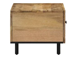 Mesa de centro de madera maciza de mango 80x50x40 cm
