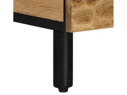 Mesa de centro de madera maciza de mango 80x50x40 cm