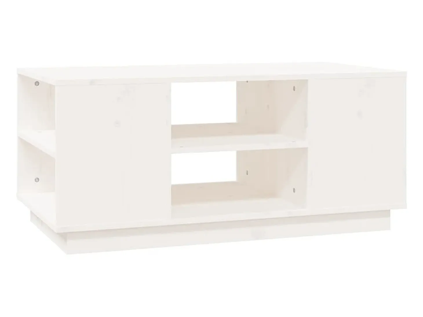 Mesa de centro de madera maciza de pino blanco 90x49x40,5 cm