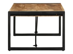 Mesa de centro de madera maciza de mango rugosa 100x50x35 cm