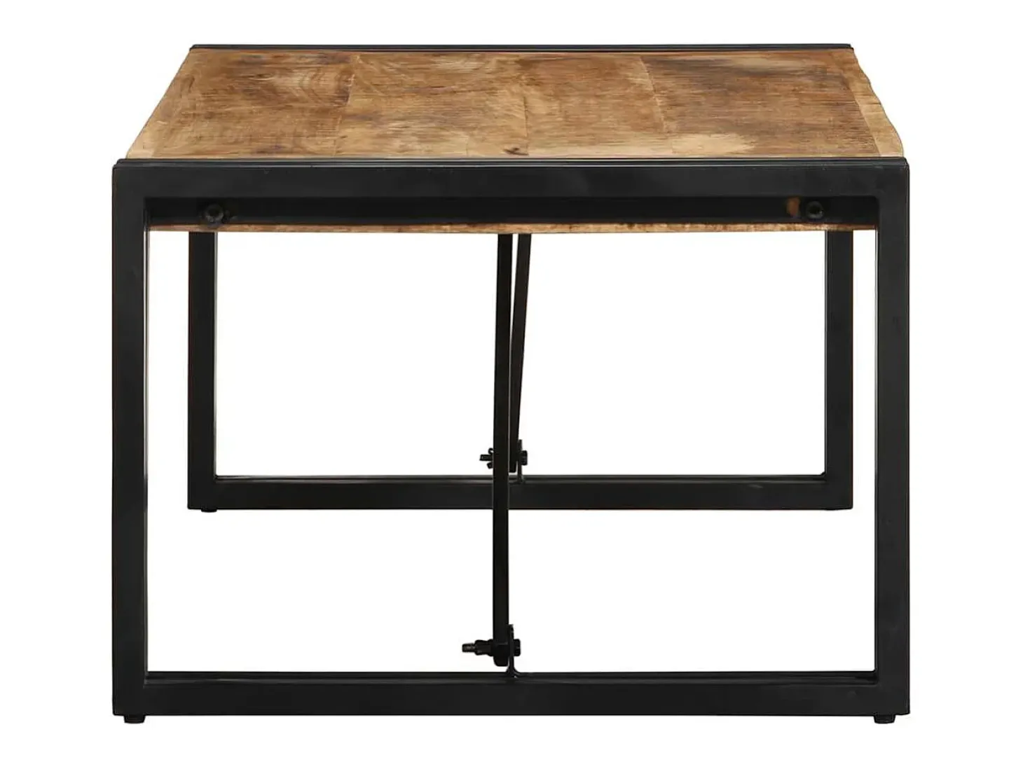Mesa de centro de madera maciza de mango rugosa 100x50x35 cm