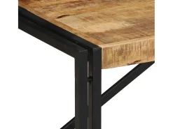 Mesa de centro de madera maciza de mango rugosa 100x50x35 cm