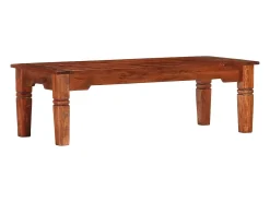 Mesa de centro de madera maciza de acacia 110x50x35 cm