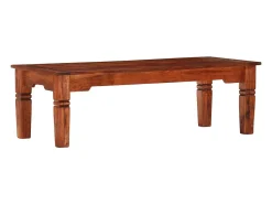 Mesa de centro de madera maciza de acacia 110x50x35 cm