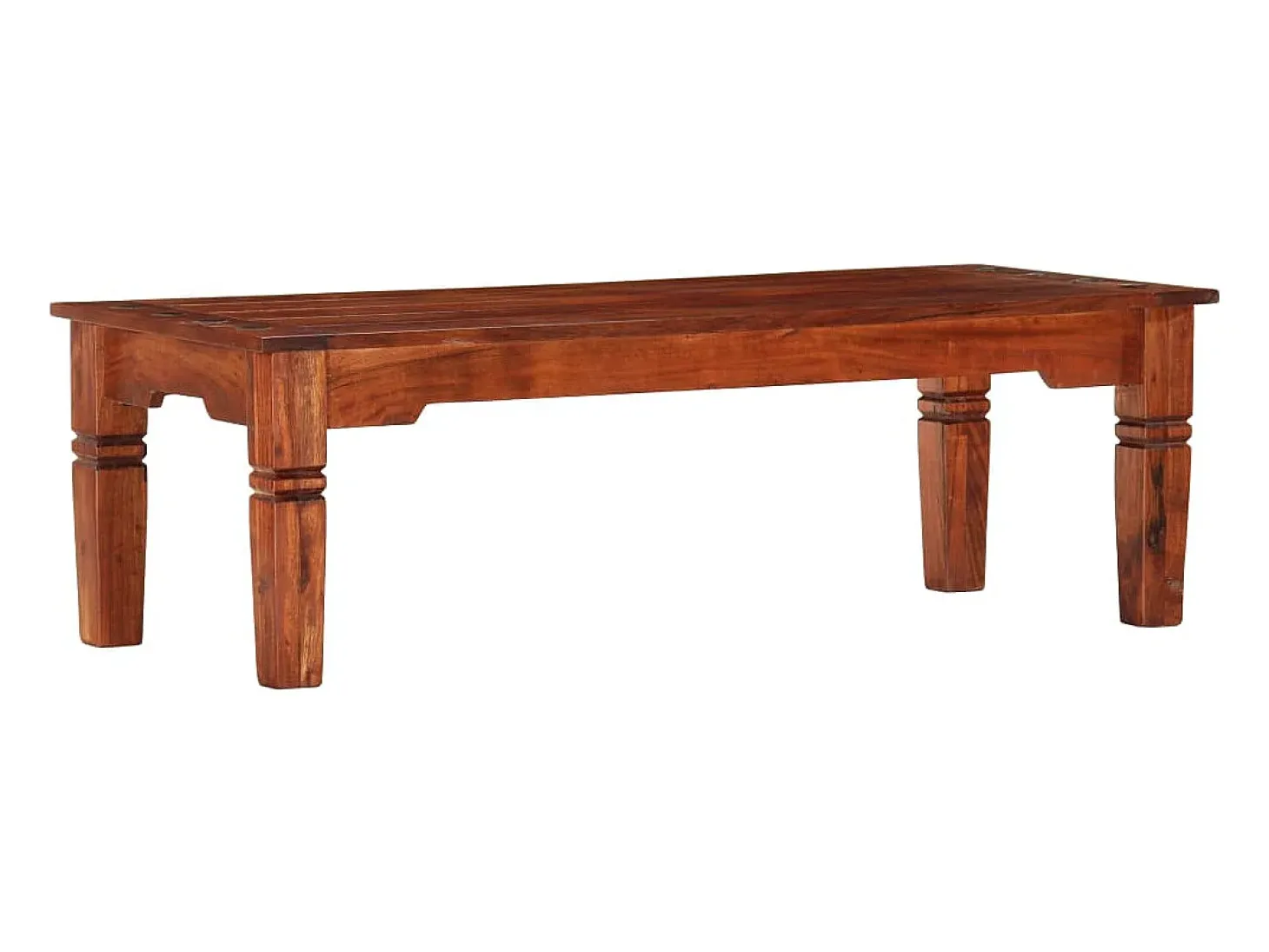 Mesa de centro de madera maciza de acacia 110x50x35 cm
