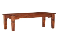 Mesa de centro de madera maciza de acacia 110x50x35 cm