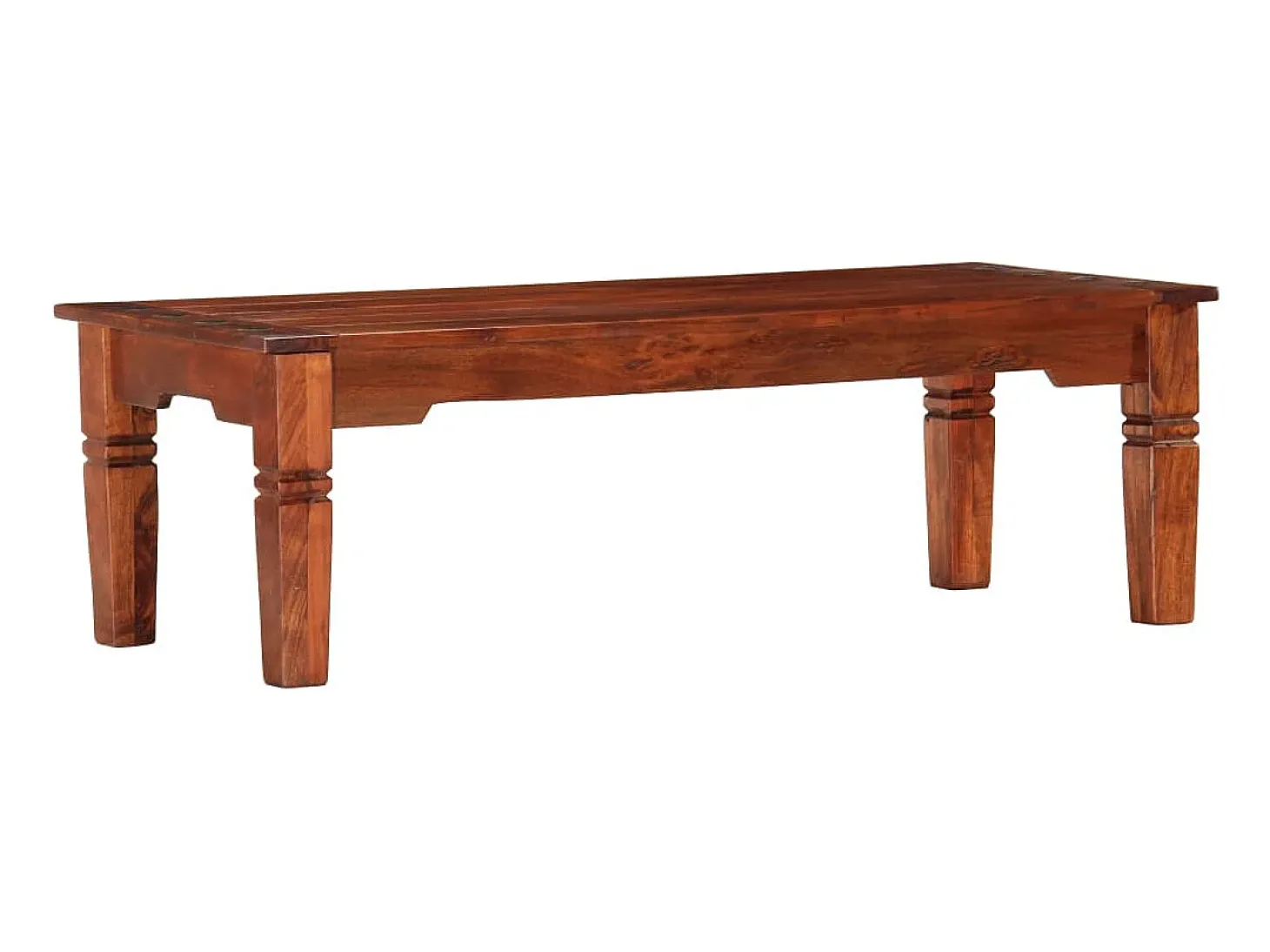 Mesa de centro de madera maciza de acacia 110x50x35 cm