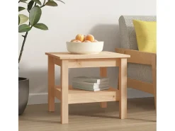 Mesa de centro de madera maciza de pino 45x45x40 cm