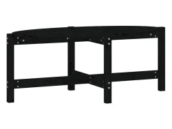 Mesa de centro de madera maciza de pino negro 118x63x45 cm