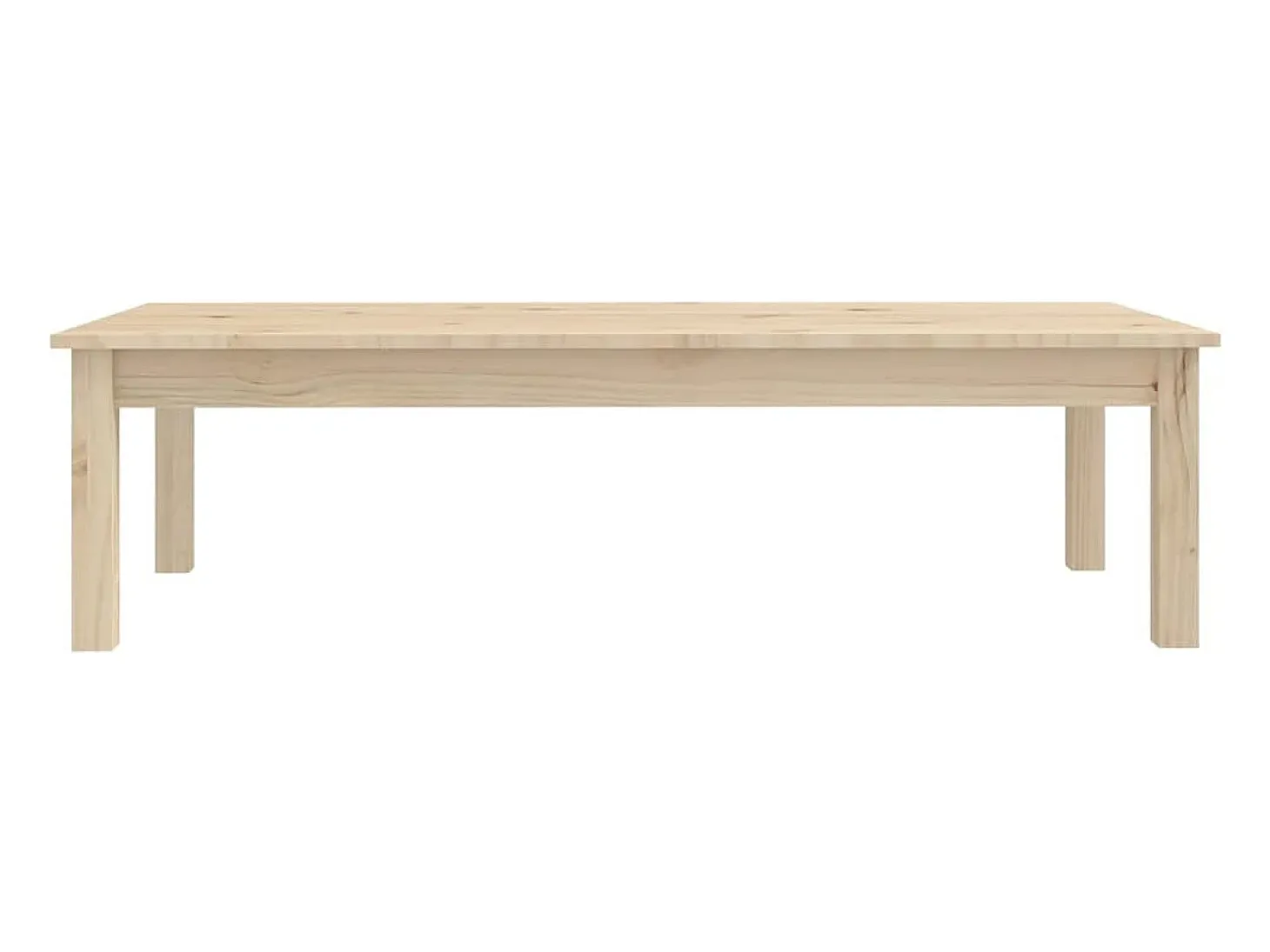 Mesa de centro de madera maciza de pino 110x50x30 cm