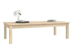Mesa de centro de madera maciza de pino 110x50x30 cm