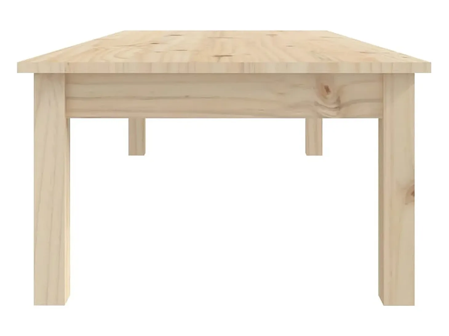 Mesa de centro de madera maciza de pino 110x50x30 cm
