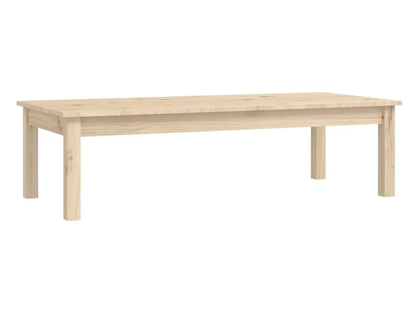 Mesa de centro de madera maciza de pino 110x50x30 cm
