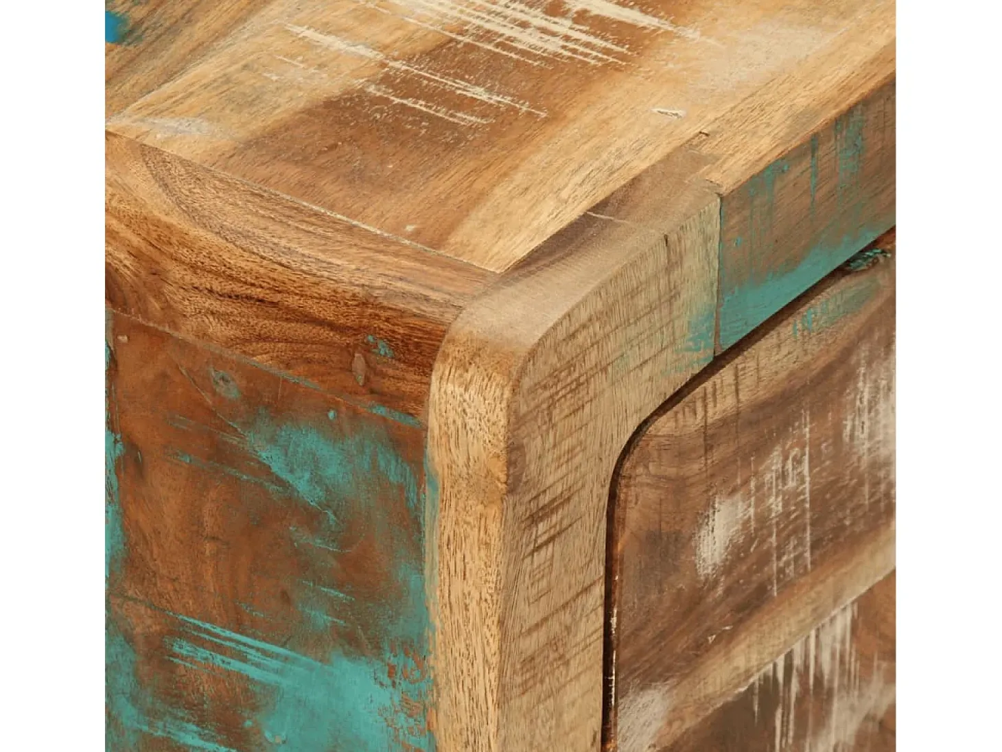 Mesa de centro de madera maciza reciclada 89x55x29 cm