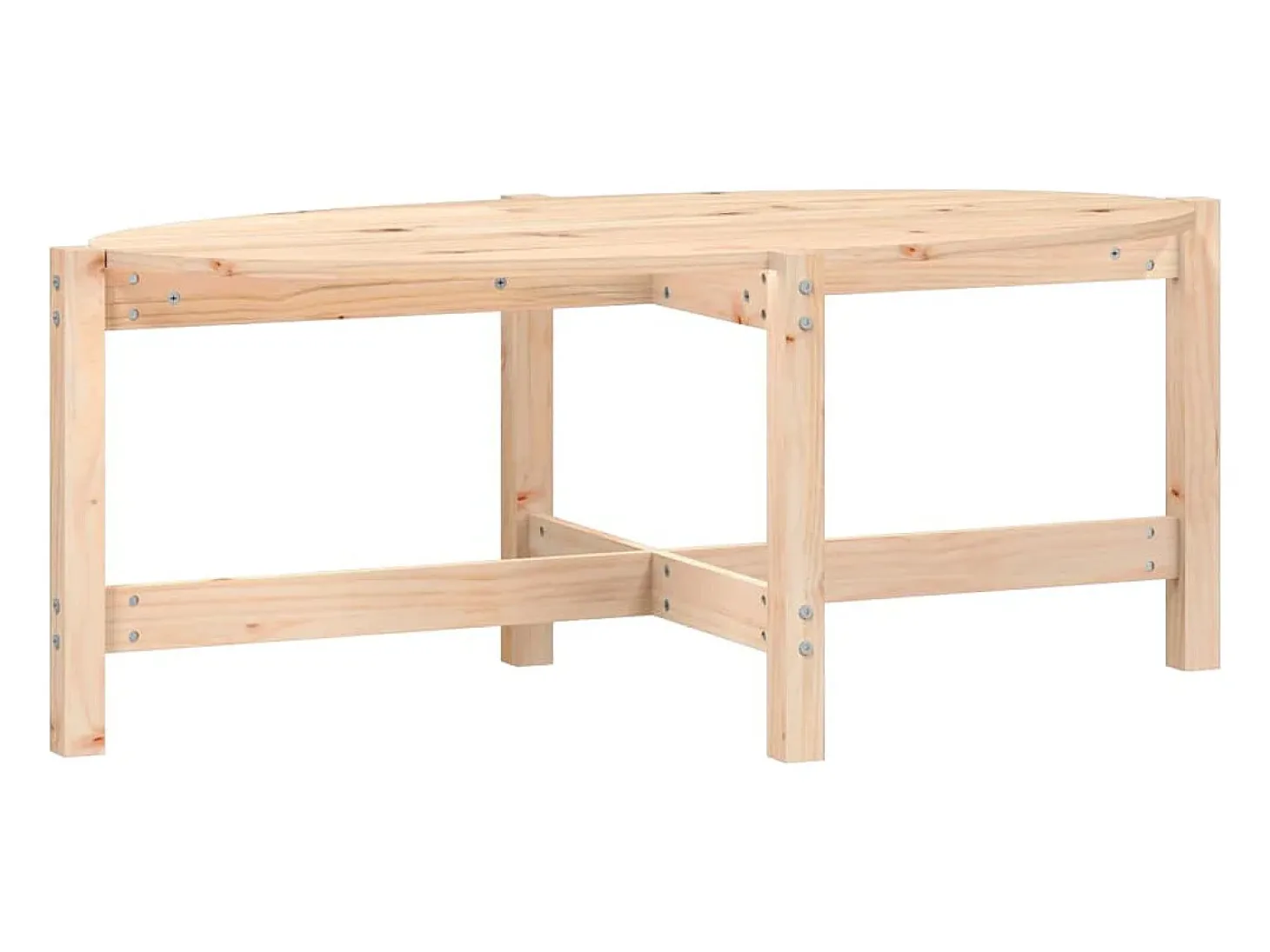 Mesa de centro de madera maciza de pino 118x63x45 cm