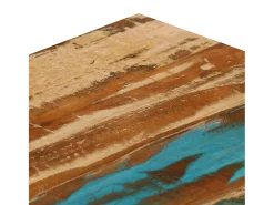 Mesa de centro de madera maciza reciclada y acero 100x50x35 cm