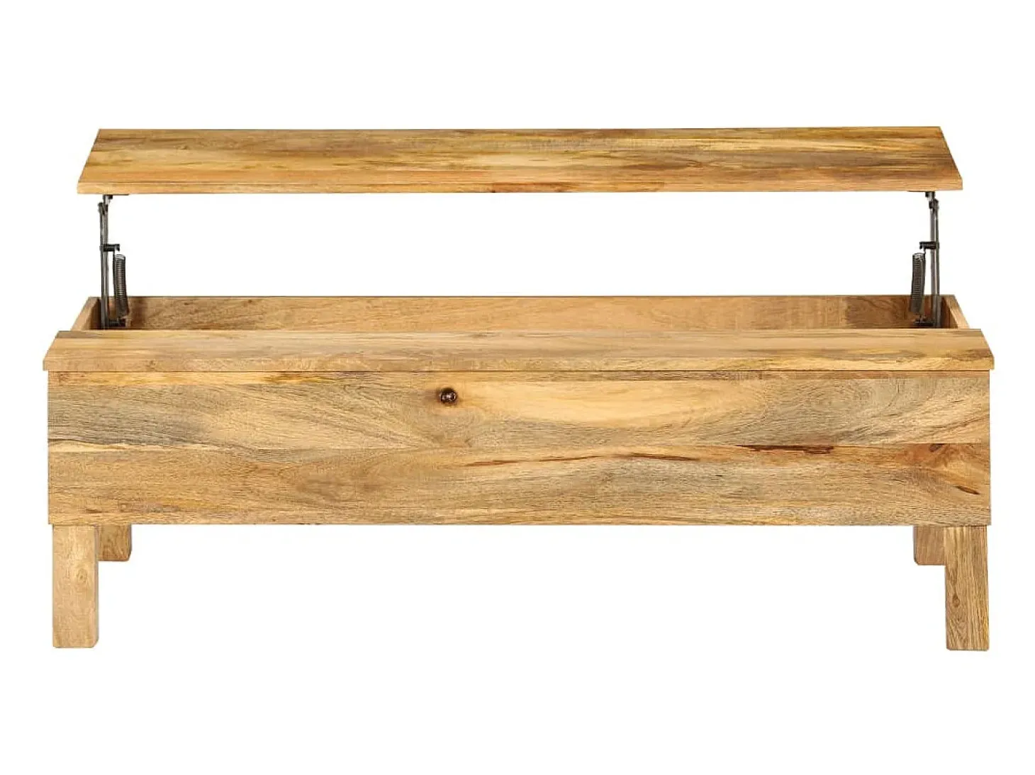 Mesa de centro de madera maciza de mango 110x55x35 cm