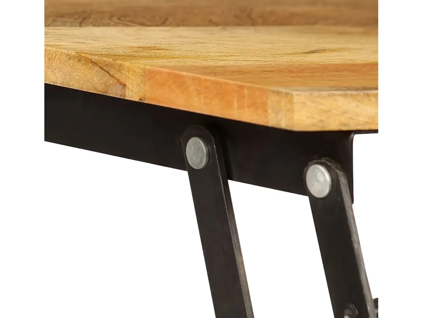 Mesa de centro de madera maciza de mango 110x55x35 cm