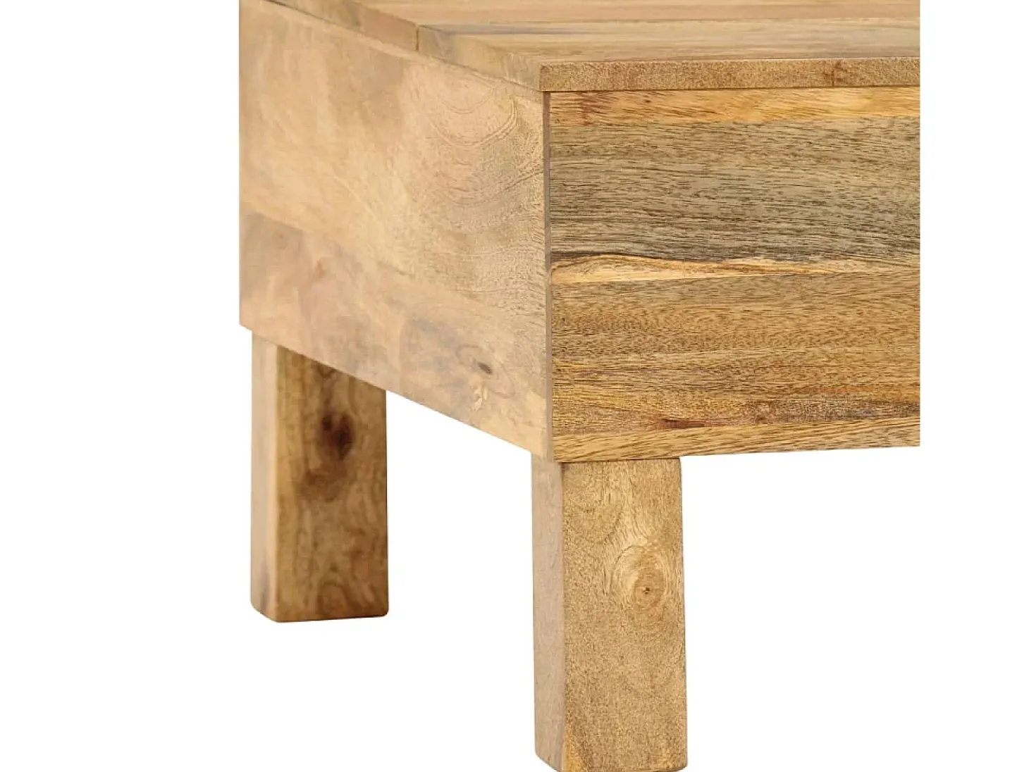 Mesa de centro de madera maciza de mango 110x55x35 cm