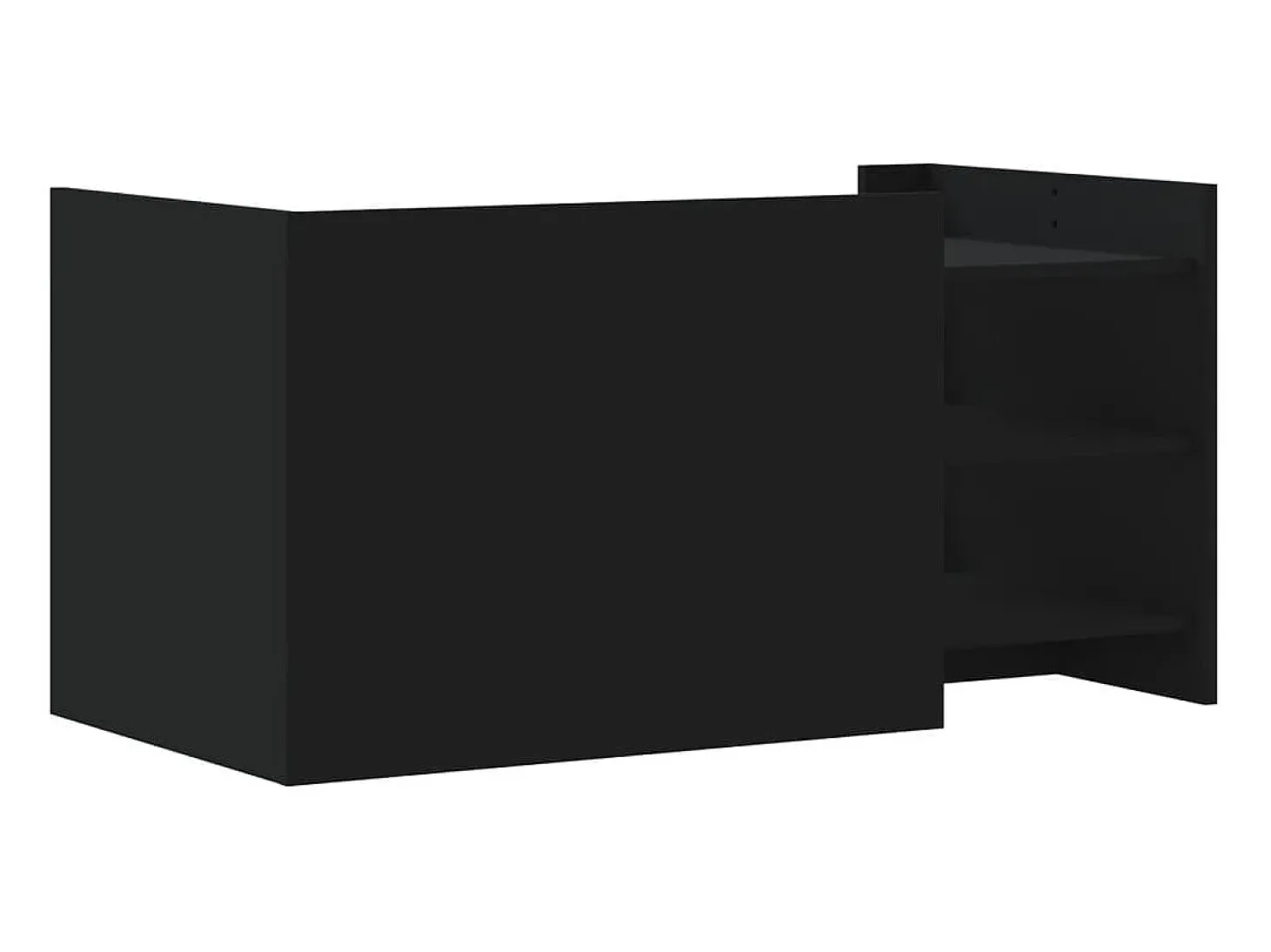 Mesa de centro de madera de ingeniería negra 100x50x50 cm
