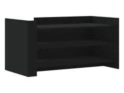 Mesa de centro de madera de ingeniería negra 100x50x50 cm