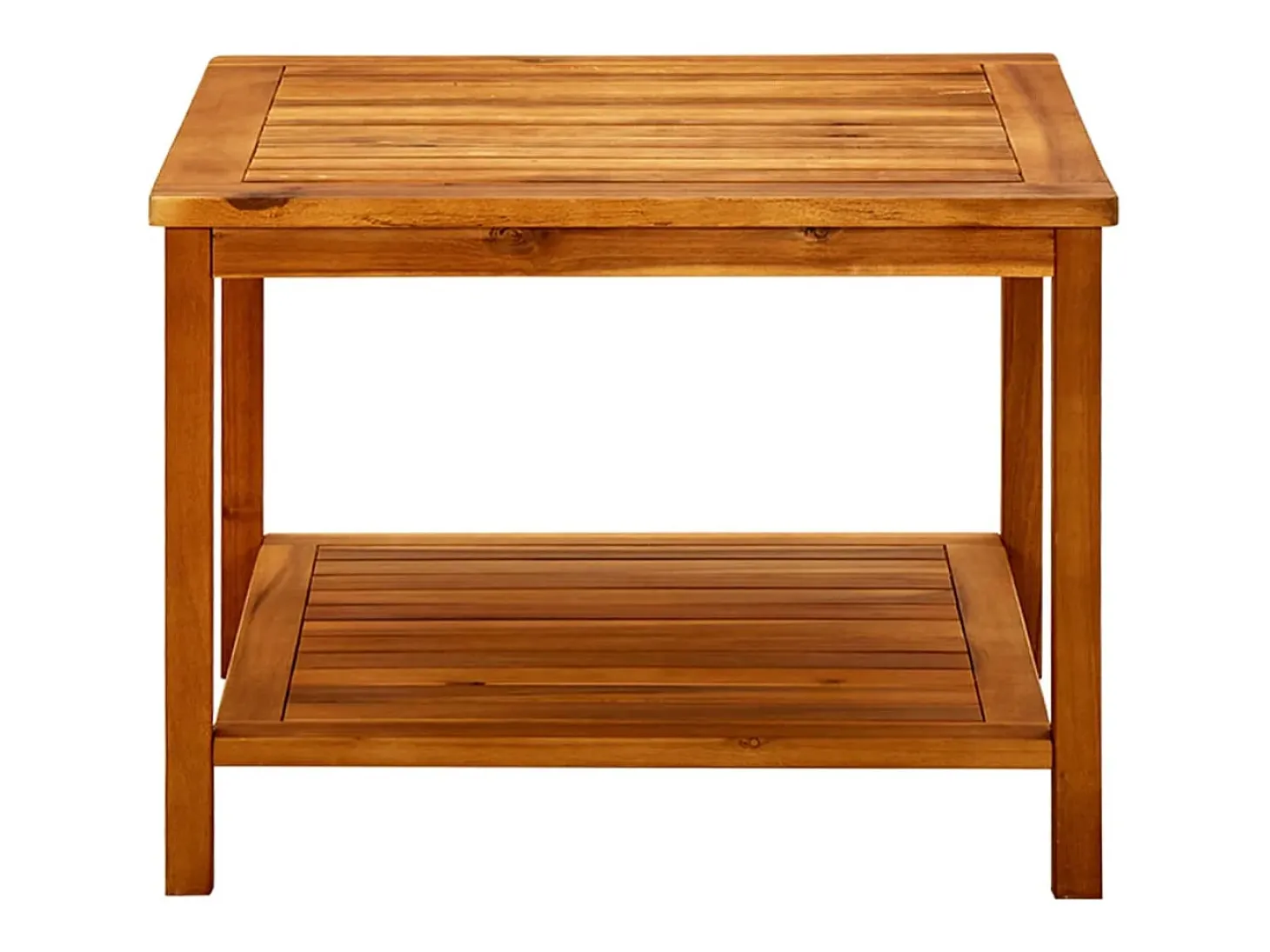 Mesa de centro de madera maciza de acacia 60x60x45 cm