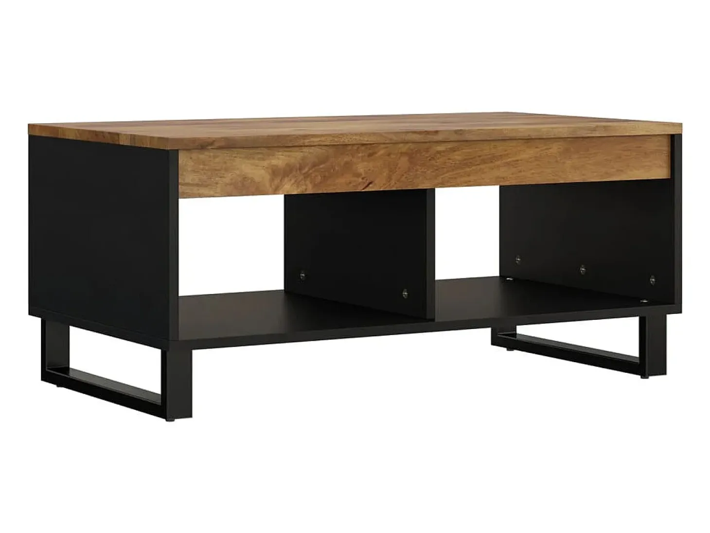 Mesa de centro de madera maciza mango 90x50x40 cm