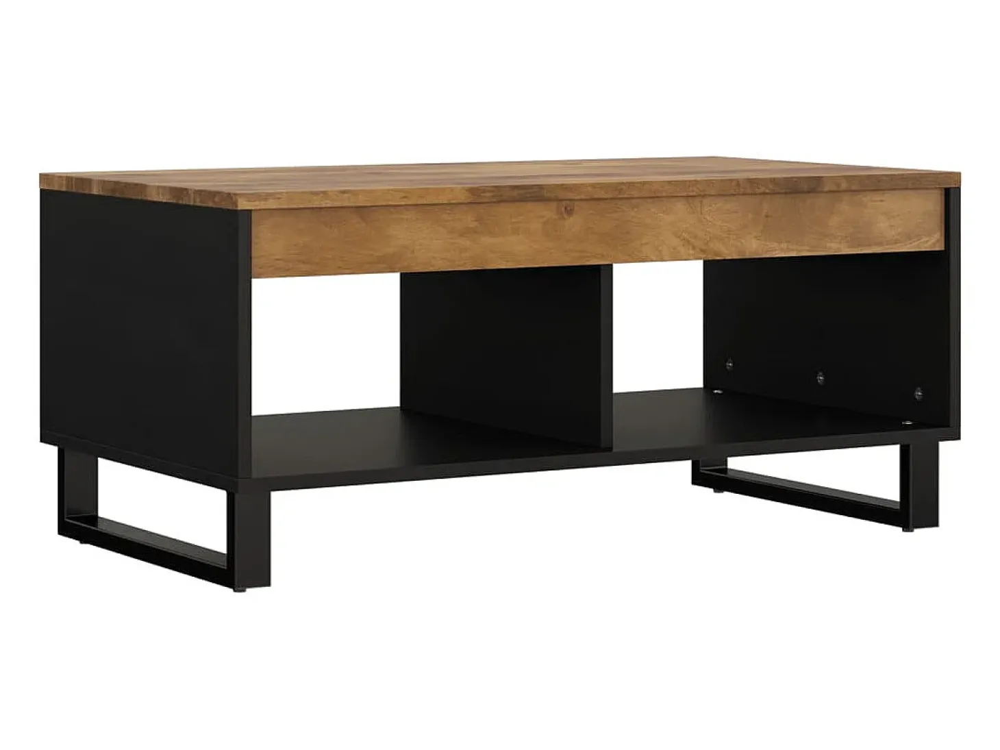 Mesa de centro de madera maciza mango 90x50x40 cm