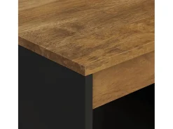 Mesa de centro de madera maciza mango 90x50x40 cm