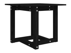 Mesa de centro de madera maciza de pino negro 50x50x45 cm ES40531
